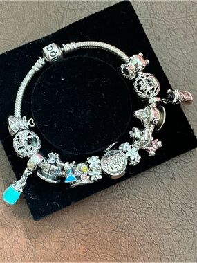 Pandora Disney Alice in Wonderland Bracelet 100% Authentic!! Rare retired HTF